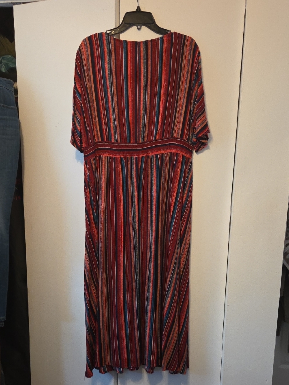 BloomChic Multicolor Striped V-Neck Maxi Dress - Picture 5 of 5